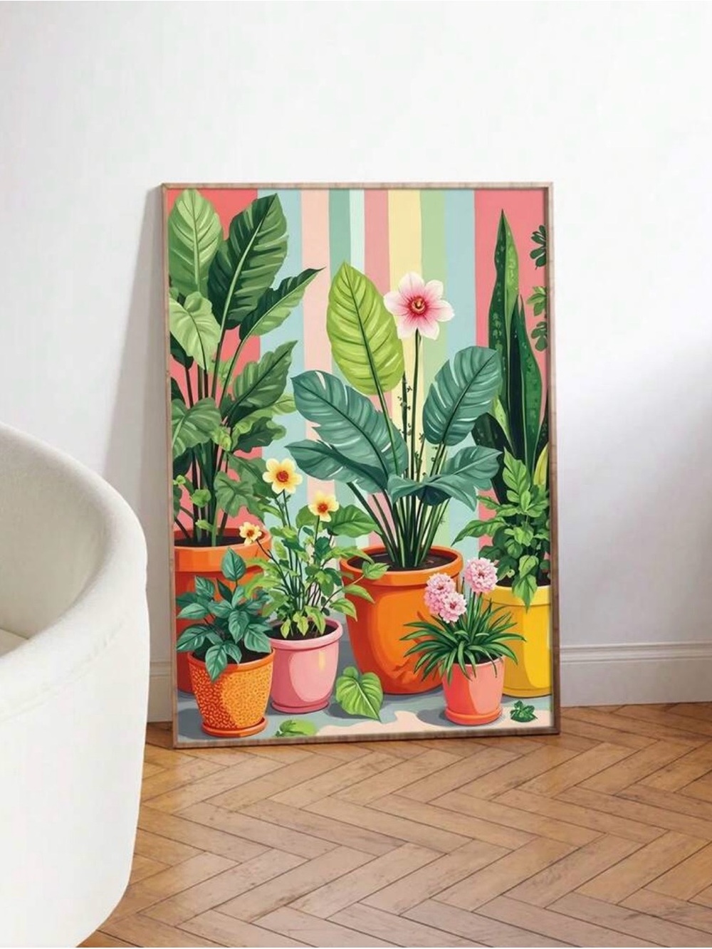 Brand New | Potted Plants Wall Art Canvas Print | 40x60cm | No Frame Included